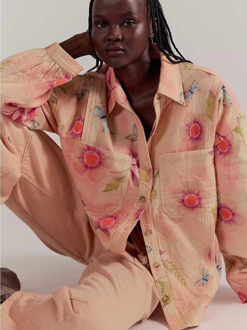 We The Free Petina Garden Printed Button Down
